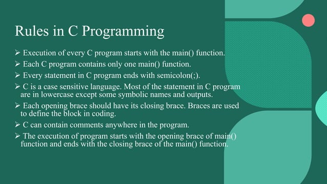 Structure of C program | PPTX