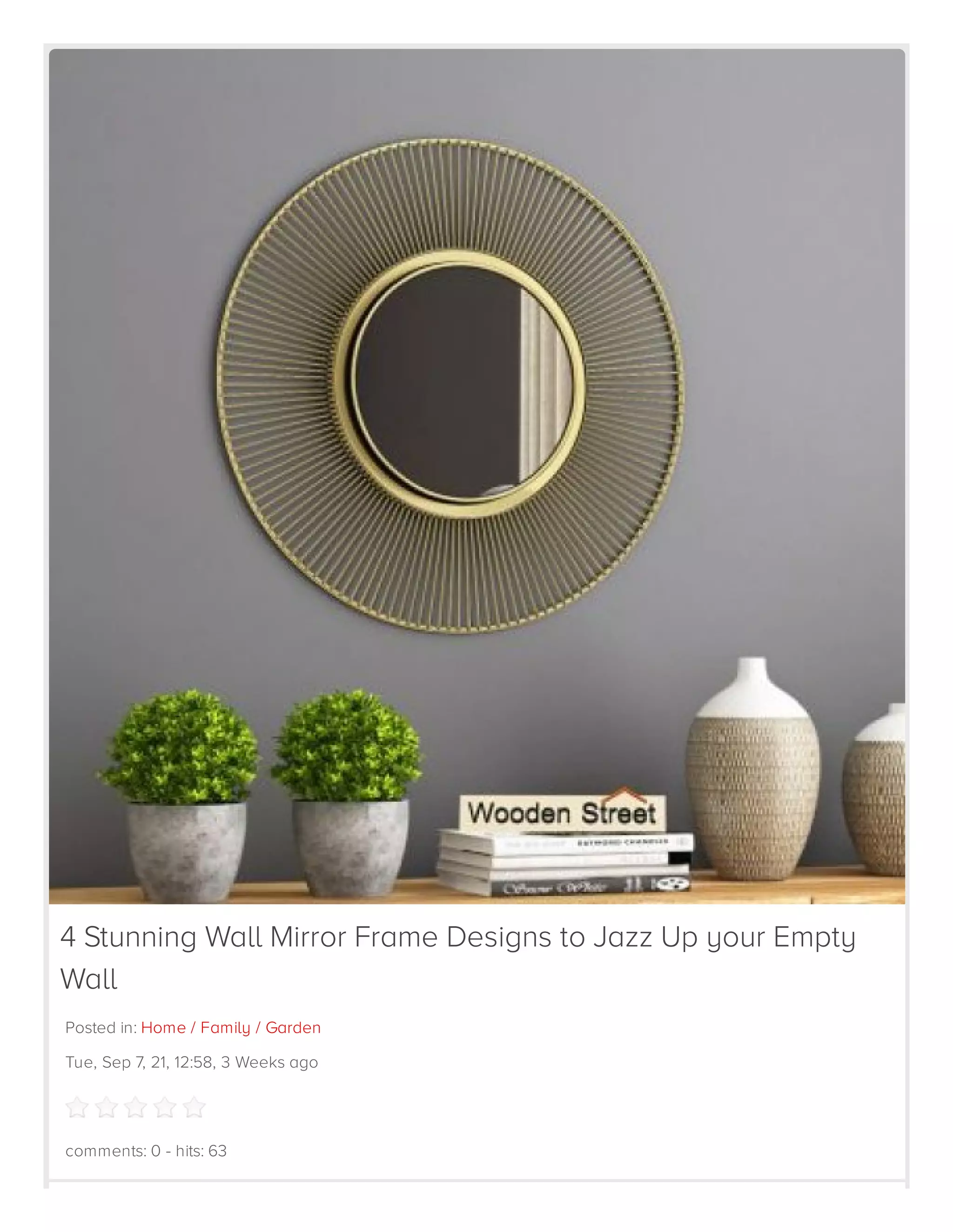 4 Stunning Wall Mirror Frame Designs to Jazz Up your Empty Wall PDF