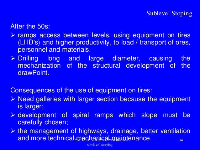 Sublevel stoping..Underground mining methods