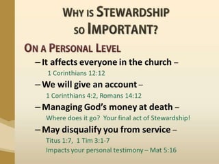 Biblical Call to Wise Stewardship | PPTX