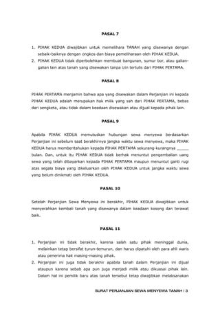 contoh surat perjanjian pajak kereta