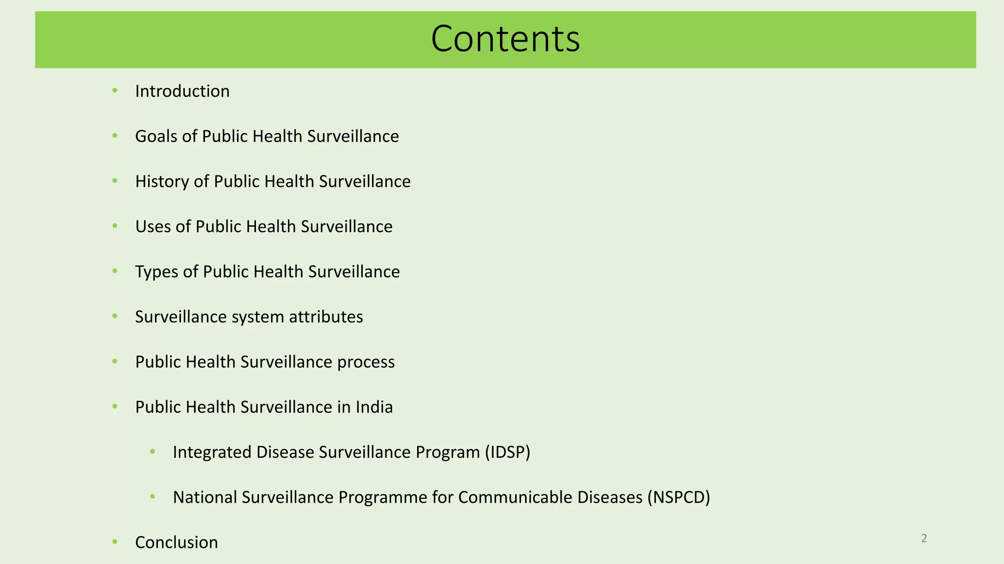 SURVEILLANCE OF HEALTH EVENT | PPTX