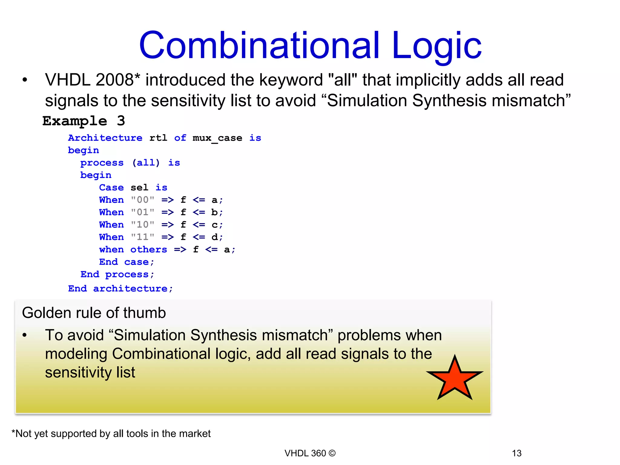Synthesis tools don’t use the sensitivity list to determine the logic, but simulation tools depend on the sensitivity list to execute the process