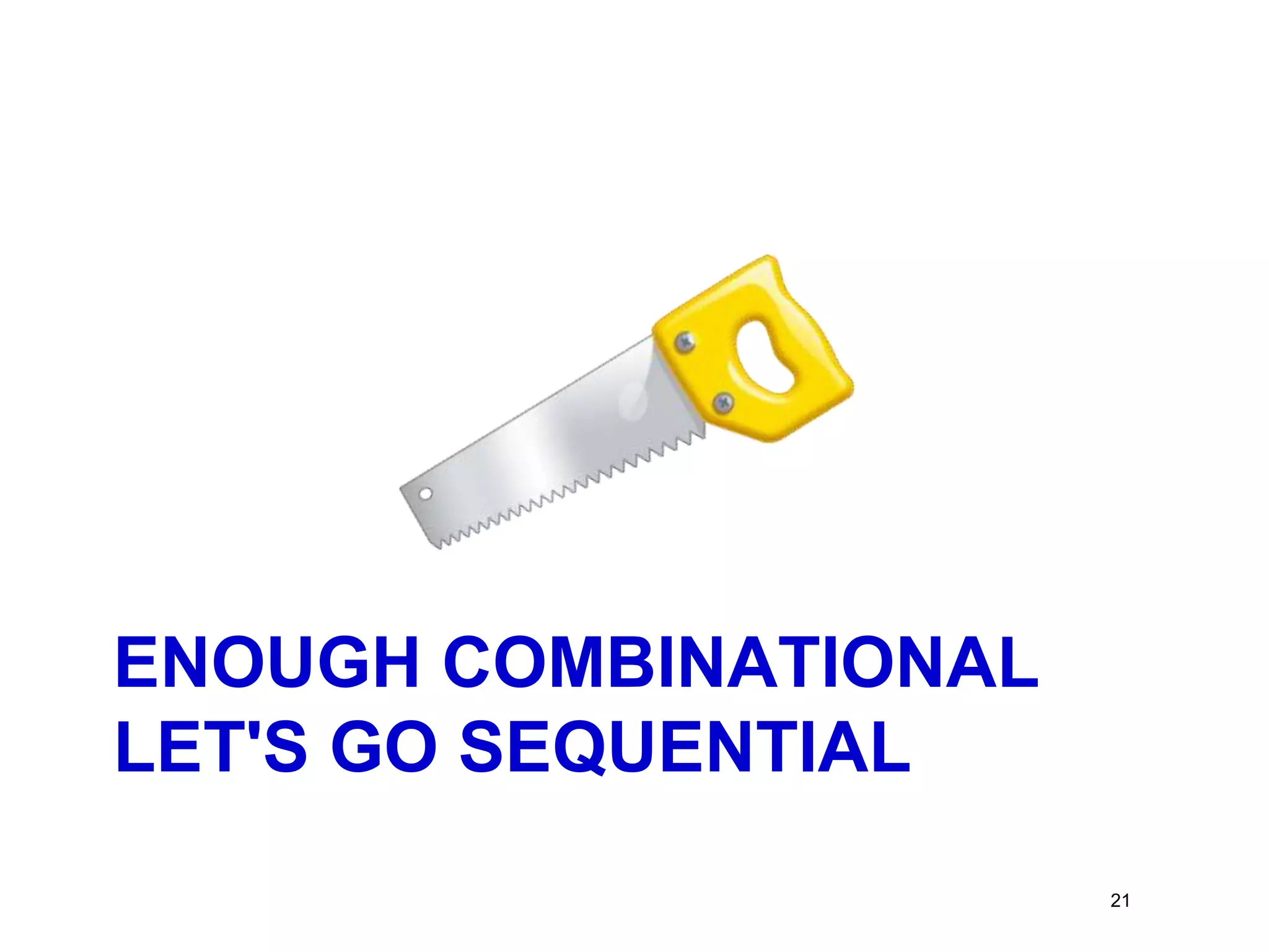 Skills Check (Soln.)Example 7:LIBRARYieee;USEieee.std_logic_1164.all;ENTITYincomplete_assignmentIS  port(sel:instd_logic_vector(1downto0);       A, B  :instd_logic;       O1, O2:outstd_logic);ENDENTITY;ARCHITECTURE rtl OFincomplete_assignmentISBEGIN  process(sel, A, B)begin    case(sel)is    when"00"=>      O1 <= A;      O2 <= A and B;    when"01"=>      O1 <= B;      O2 <= A xor B;    when"10"=>      O1 <= A xor B;    when"11"=>      O2 <= A or B;    whenothers=>      O1 <= '0';      O2 <= '0';    endcase;  endprocess;ENDARCHITECTURE;19VHDL 360 ©Do you think a Latch would be inferred in the below example?Latches are inferred for both signals "O1" & "O2"