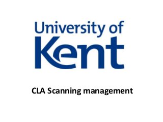 CLA Scanning management
 