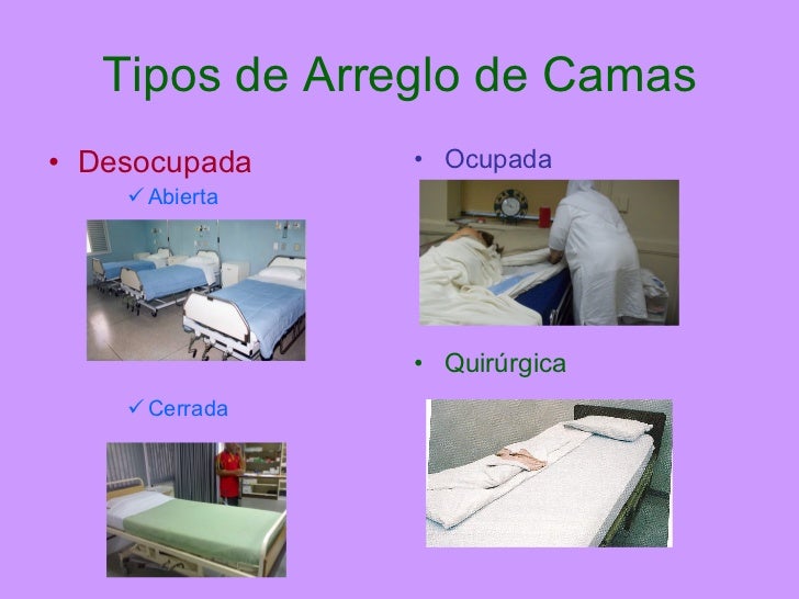 Resultado de imagen para tipos de tendido de cama