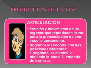 PRODUCCIÓN DE LA VOZ