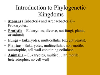 The6 Kingdoms.ClassificationNotes#4