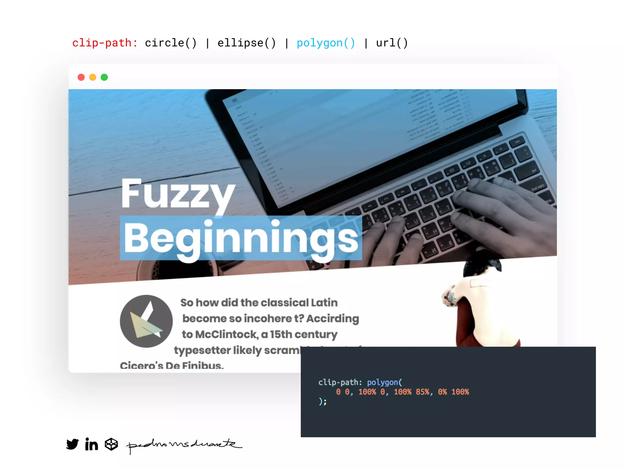clip-path: circle() | ellipse() | polygon() | url()
 