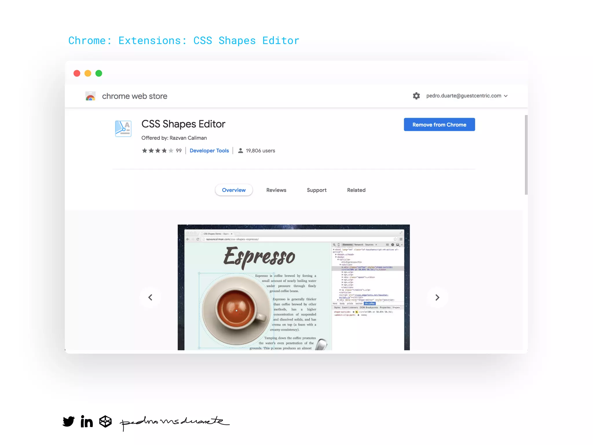 Chrome: Extensions: CSS Shapes Editor
 