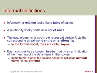 4 the relational data model and relational database constraints | PPT