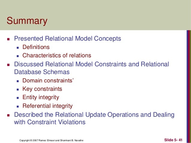 relational database modelling