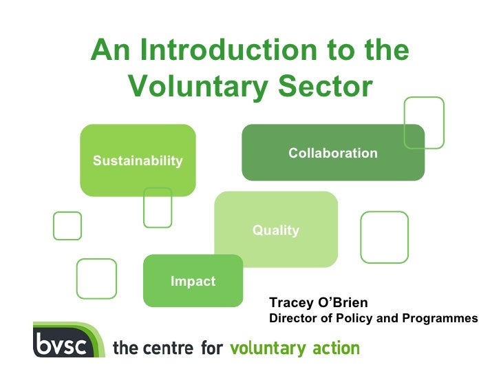 Tracey O'Brien Introduction To The Voluntary Sector