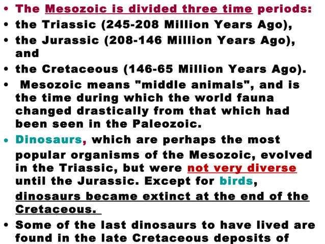 Triassic-Jurassic Periods | PPT | Geography | Science