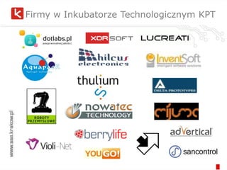  Beneficjenci InkubatoraRozpoczynające działalność przedsiębiorstwa typu spin-off, zakładane przez naukowców lub spin-out, powstające z większych przedsiębiorstw