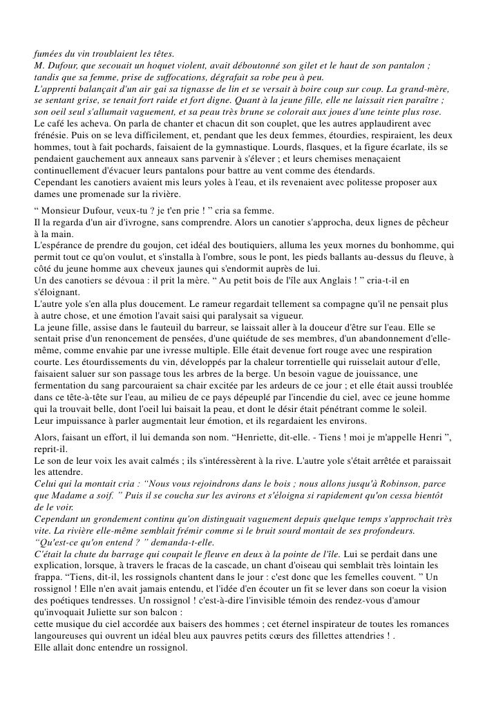 une partie de campagne (texte)