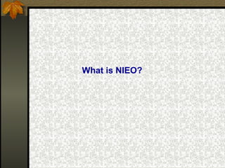 What is NIEO?
 