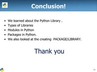 Python libraries | PPT
