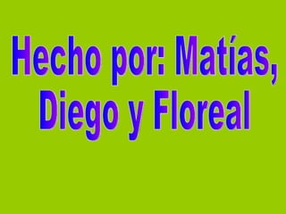 Hecho por: Matías,  Diego y Floreal 