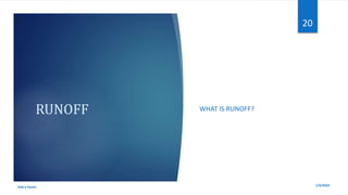 RUNOFF WHAT IS RUNOFF?
1/9/2024
Add a footer
20
 