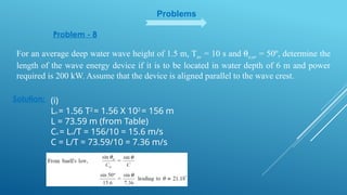 Mechanic Wave Problem Solving Advanced Wave Theories and Coastal Engineering Problem Solving | PPTX