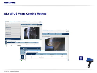 VantaTM Analyzer Coating Method
OLYMPUS Scientific Solutions
 