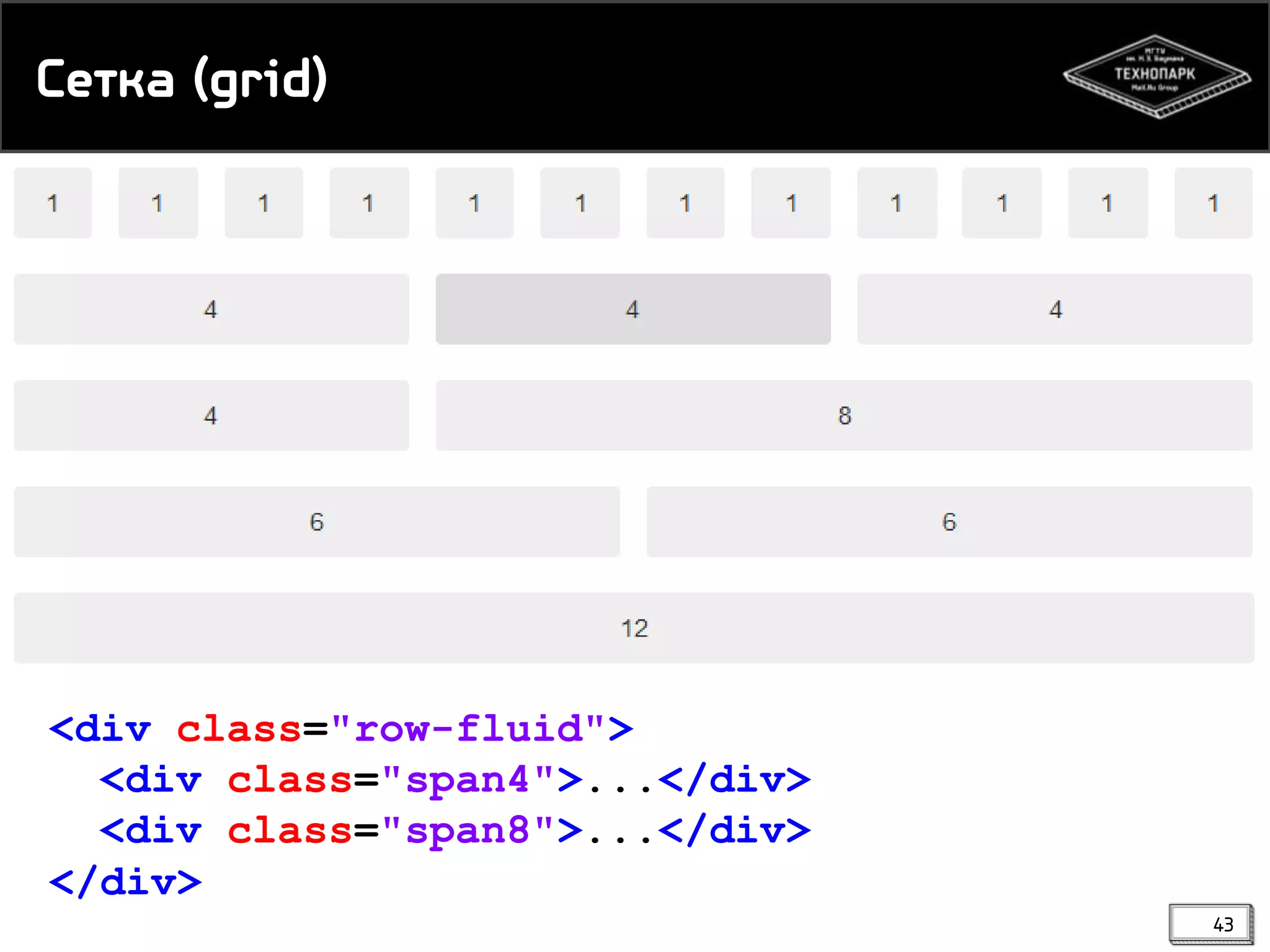 Сесйа (grid)

<div class="row-fluid">
<div class="span4">...</div>
<div class="span8">...</div>
</div>
43

 