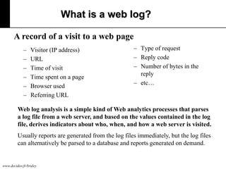 Web log & clickstream | PPTX | Browsers | Computer Software and ...