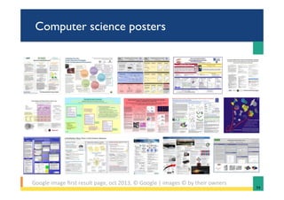 Computer science posters
54	
Google	image	ﬁrst	result	page,	oct	2013,	©	Google	|	images	©	by	their	owners	
 