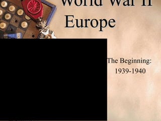 World War II Europe The Beginning:  1939-1940 