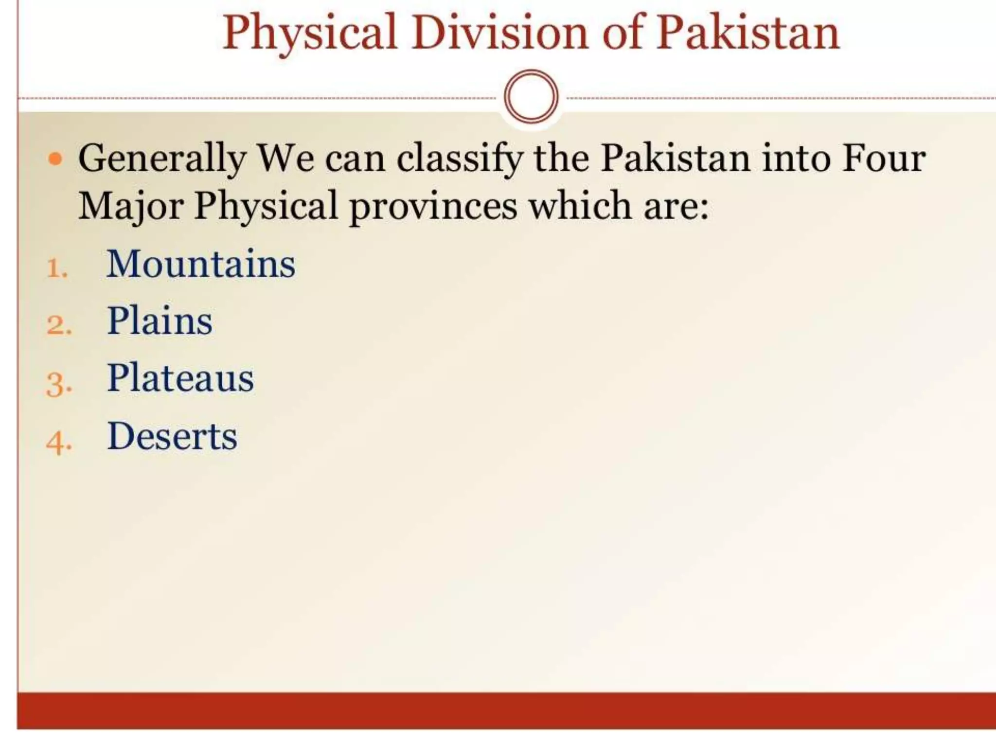 40.Physical features of pakistan A Lecture By Mr Allah Dad Khan | PPT