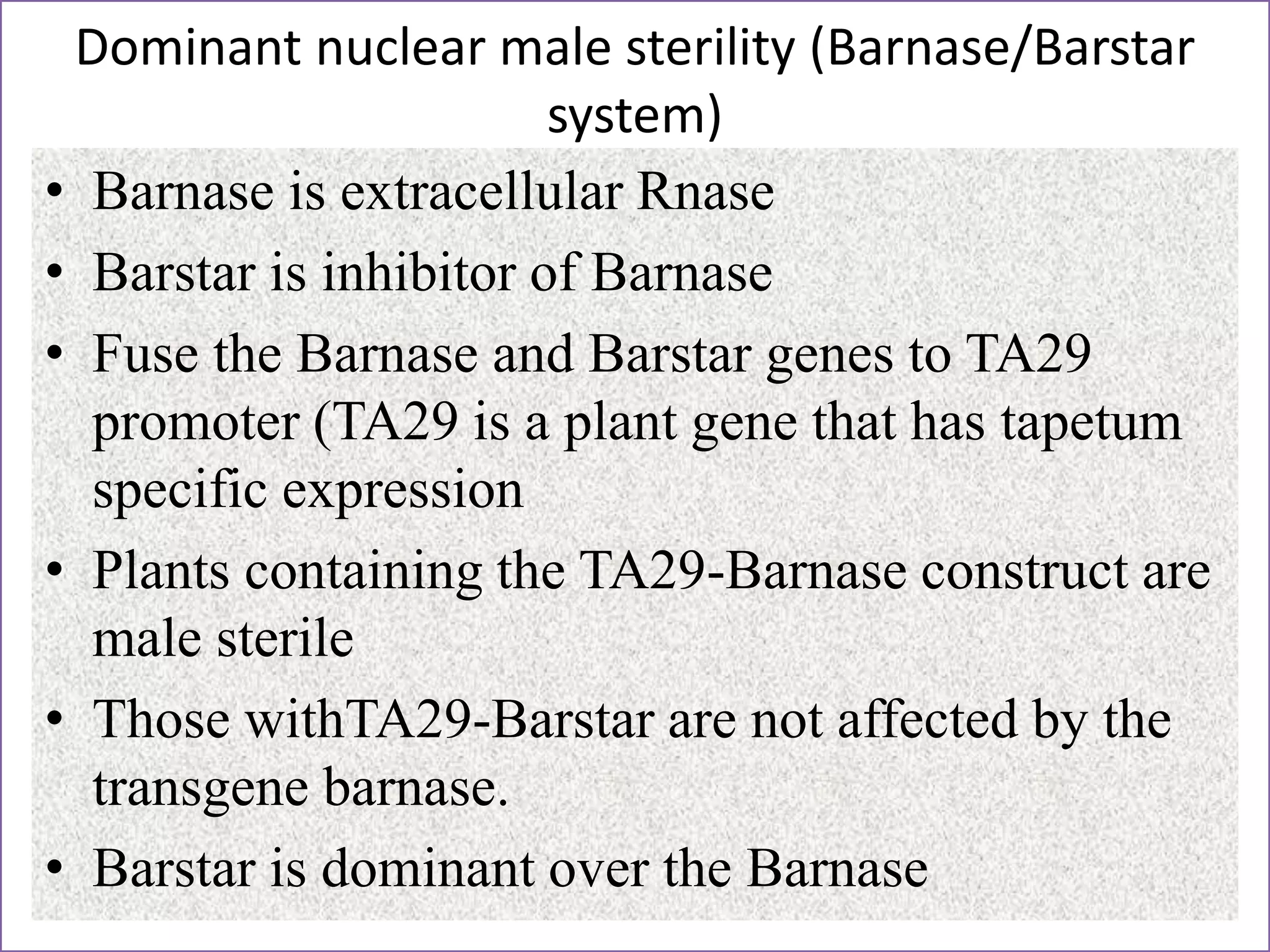 Transgenic Male Sterility | PPTX