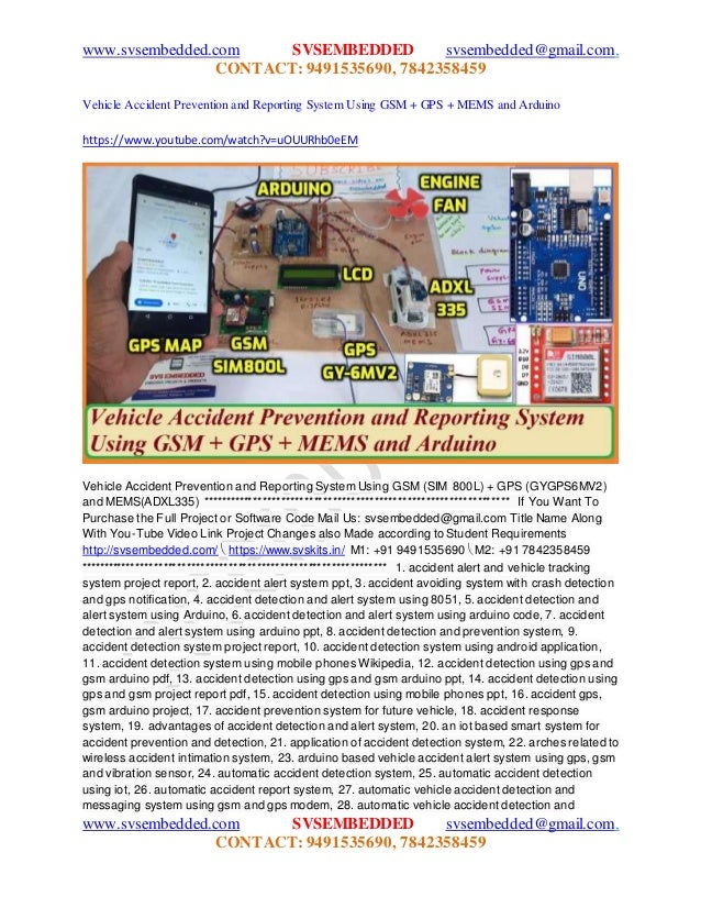 40.vehicle accident prevention and reporting system using gsm + gps ...