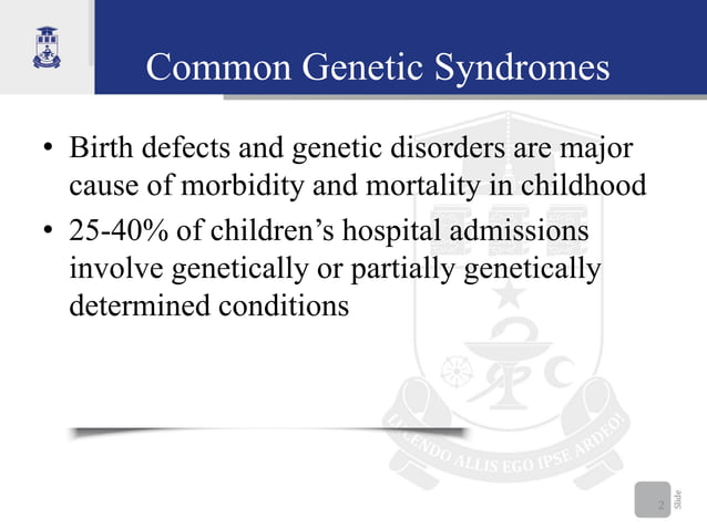 Genetic syndromes of children and developmental disorders | PDF