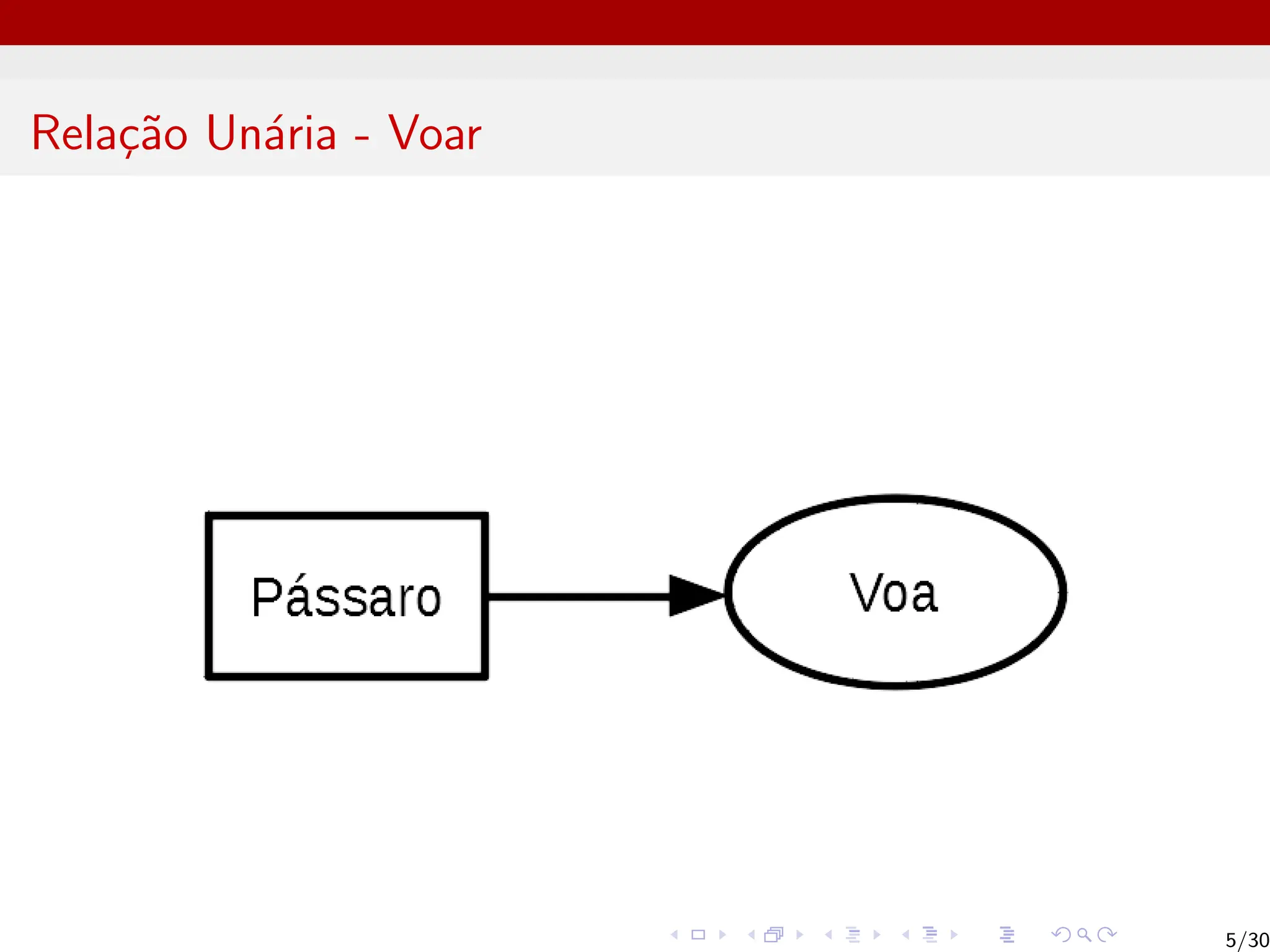 Relação Unária - Voar
5/30
 