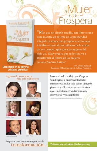 Disponible en su librería
cristiana preferida

Dr. Andrés Panasiuk
Fundador, El Instituto para la Cultura Financiera

 