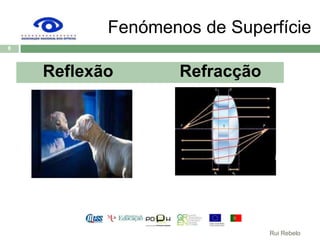 Fenómenos de SuperfícieReflexão			Refracção8Rui Rebelo