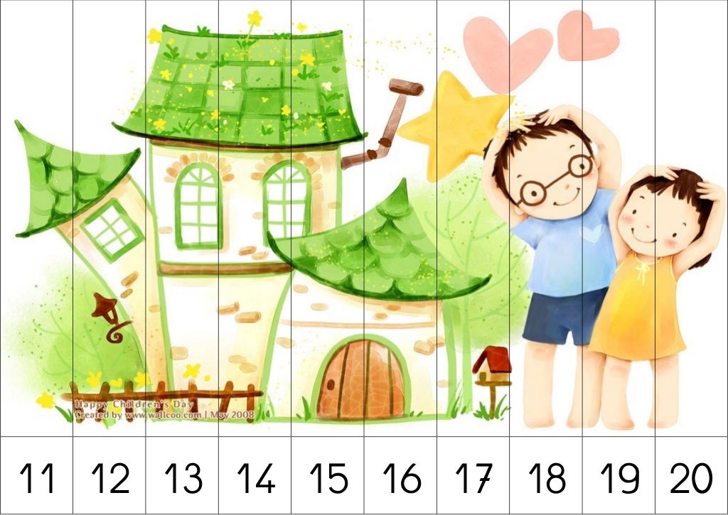 40 puzzlesnumériquesde11à20