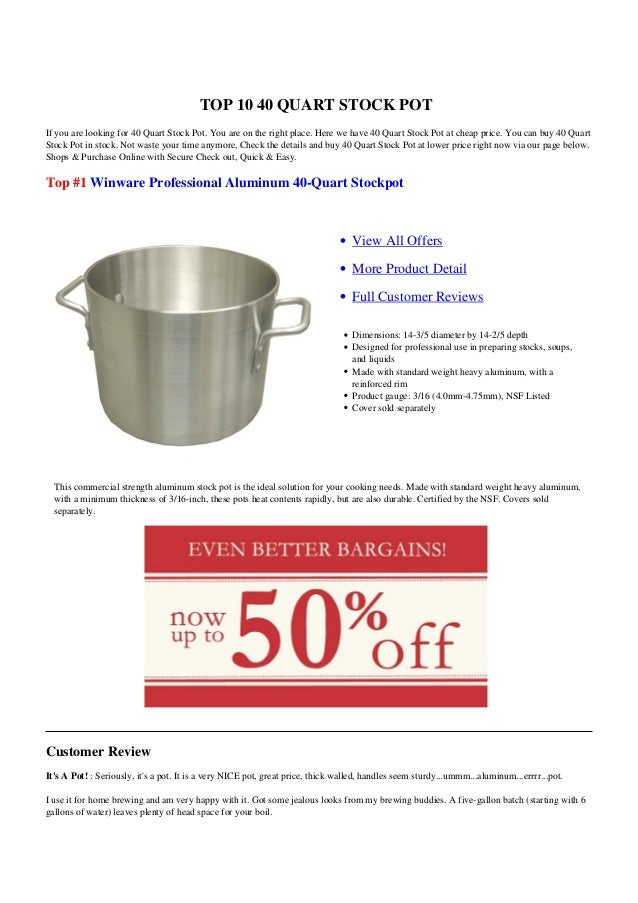40 Quart Stock Pot
