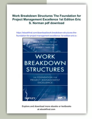 Work Breakdown Structures The Foundation for Project Management ...