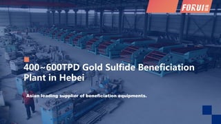 400~600TPD Gold Sulfide Beneficiation
Plant in Hebei
Asian leading supplier of beneficiation equipments.
 