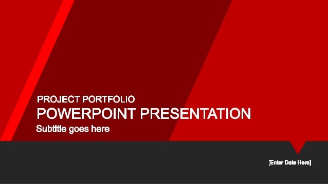 red portfolio powerpoint template