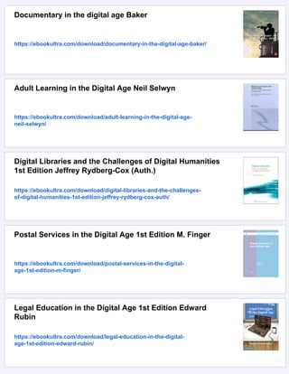 Emerging Technologies for Academic Libraries in the Digital Age 1st ...