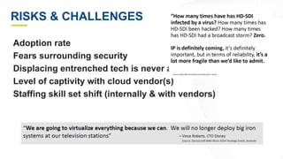 RISKS & CHALLENGES
Adoption rate
Fears surrounding security
Displacing entrenched tech is never a picnic
Level of captivity with cloud vendor(s)
Staffing skill set shift (internally & with vendors)
 
