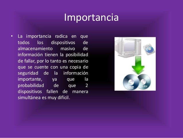 respaldo de informacion