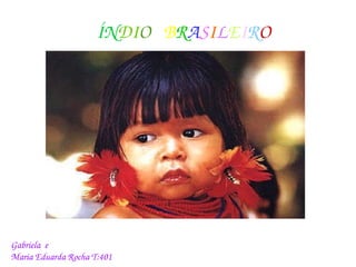 ÍNDIO BRASILEIRO 
Gabriela  e 
Maria Eduarda Rocha T:401
 