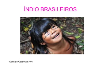 ÍNDIO BRASILEIROS
Carina e Catarina t: 401
 