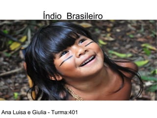 Índio Brasileiro
Ana Luisa e Giulia - Turma:401
 