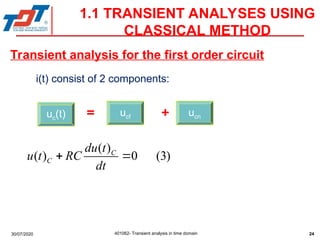 Transient Analysis Types 401062-CHAPTER 1-TRANSIENT ANALYSIS IN TIME DOMAIN.ppt