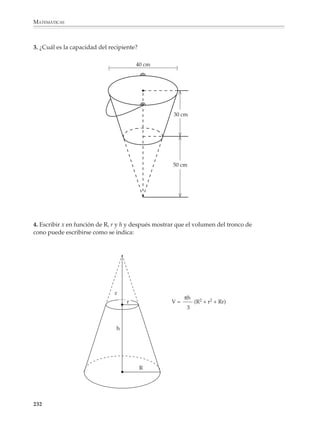 MATEMÁTICAS



              Aplicaciones de la semejanza

              1. ¿Cuál es la altura del árbol?




                                                  1.75 m

                                               2.50 m


                                                                                         35 m




              2. ¿A qué distancia se encuentra la isla de la orilla?




                                                                           ?

                        . . . . . . . 75 m                                                       . .           .. ..
                                                                                            . . . .. .
                                                                                                                      ...
                                                                                                       . .... . .... . .. .. .
                          .. .. ... . ..                                      . ... .... . . . ...... ..
                                                                                    ..                            .. .. . .
                           .. .           . ..                          ..     . . . . .. ...
                            ..     45 m .. . . . .... . . .400 m
                                                            ..
                                                                       . ..
                                                                   . . . . . . .... . . . . .
                                                                                          .
                                                                                                                            .




              3. ¿Cuál es la anchura del río?




                                                                                                           5m

                                    13 m                            37 m

              230



M/SEC/P-179-270.PM6.5                230                                                                           6/20/01, 11:14 AM
 